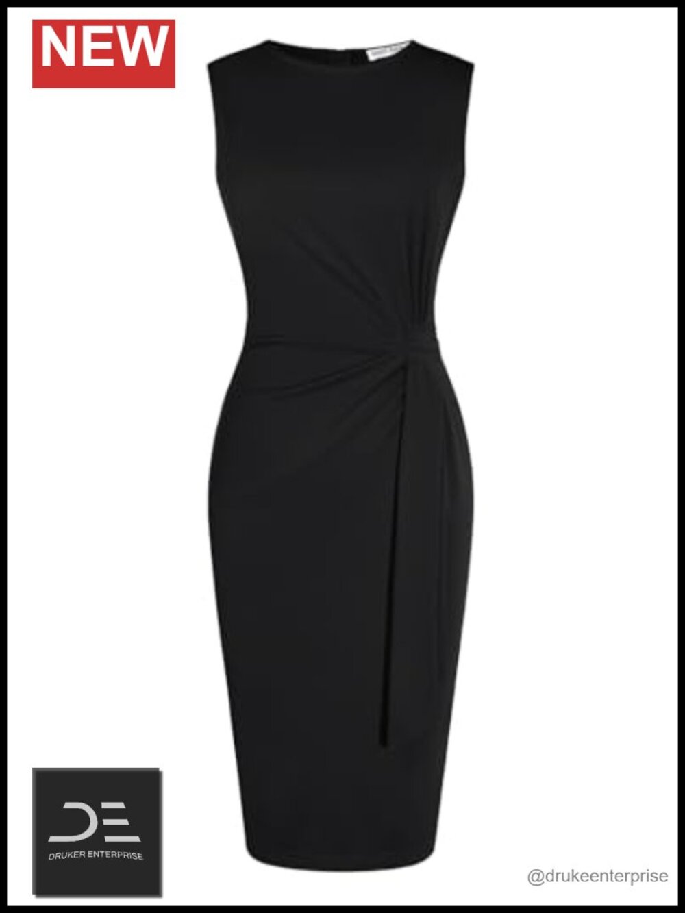 Sleeveless Bodycon Midi Sheath Work Dress Business Cocktail
